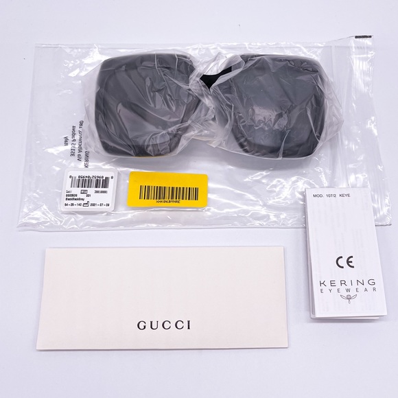 NEW GUCCI GG0053S 001 BLACK SQUARE WOMEN’S SUNGLASSES GUCCI GG0053SN 001 - Picture 11 of 12